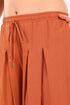 Embroidered wide leg pants with short lining